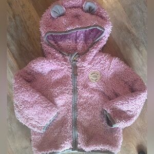 The North Face Toddler Girls Fuzzy Pink Jacket with Ears